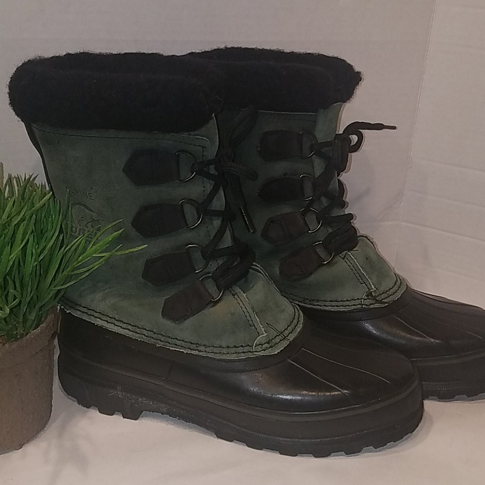 SOREL Alpine Women's Green Leather Winter Boots